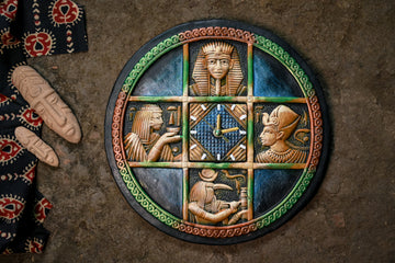 Handcrafted Eternal Egypt Terracotta Wall Clock