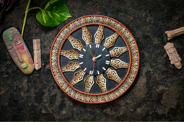 Handcrafted Traditional Indian Teracotta Wall Clocks