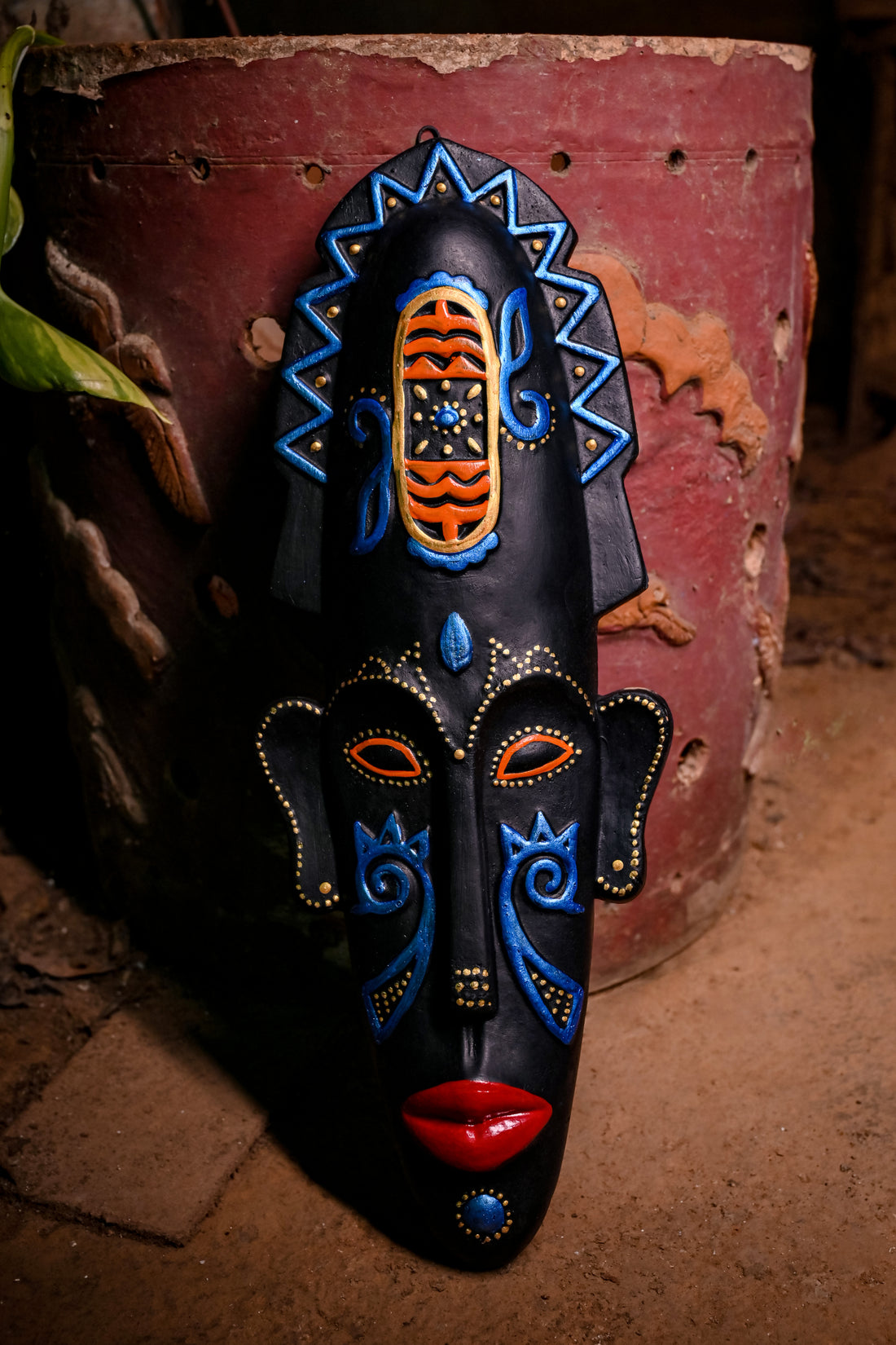 African Tribal Terracotta Masks- Sleeping Male and Female Deities