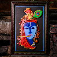 Handcrafted Terracotta  Lord Krishna Artwork