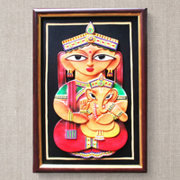 Handcrafted Bengali Style Maa Durga and Ganesha Artwork