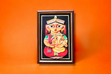 Handcrafted Bengali Style Maa Durga and Ganesha Artwork