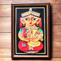 Handcrafted Bengali Style Maa Durga and Ganesha Artwork